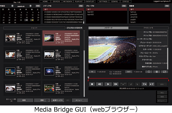 Media Bridge GUI（webブラウザー）